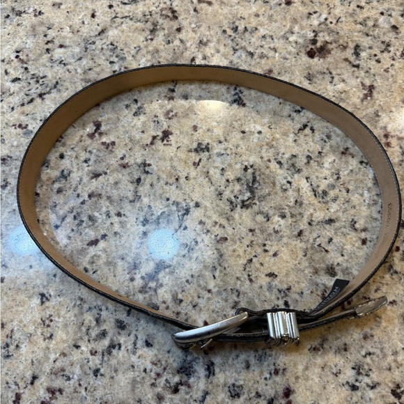 Brighton Black Croc-Embossed Belt with Silver Accents - Picture 3 of 5